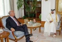 NATO Deputy Secretary General Ambassador Minuto Rizzo meets the Emir of Qatar H.H. Sheikh Tameem Bin Hamad Al Thani